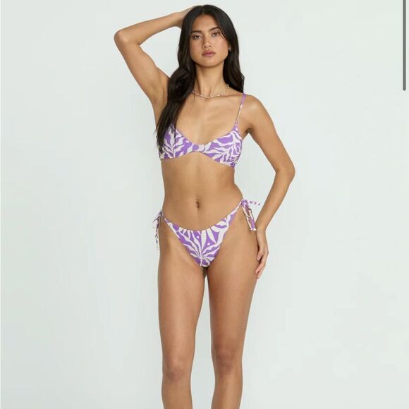 Billabong Wave Song Tie Side Tanga Skimpy Bottom - Picture 3 of 7